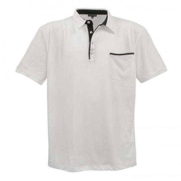 Polo-Shirt mit Brusttasche in creme-weiß von LAVECCHIA Übergrößen 3XL bis 8XL Polo-Shirt mit Brusttasche in creme-weiß von LAVECCHIA Übergrößen 3XL bis 8XL