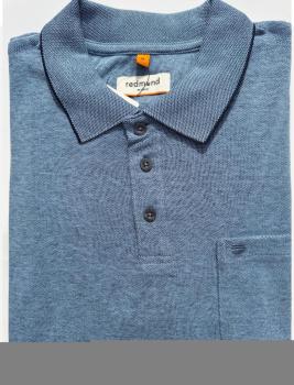 Langarm Polo-Shirt mit Brusttasche & Logostickerei